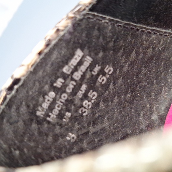 #ADM Aldo genuine leather sz 8 faux snake skin heels - Picture 10 of 10